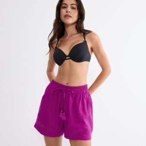 Summer Wear Shorts Purple 3093