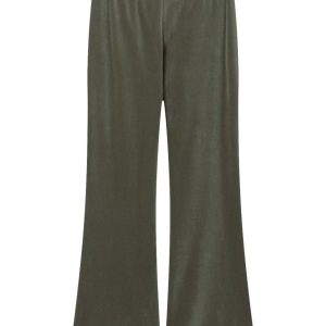 Kim Trousers Velour Olive